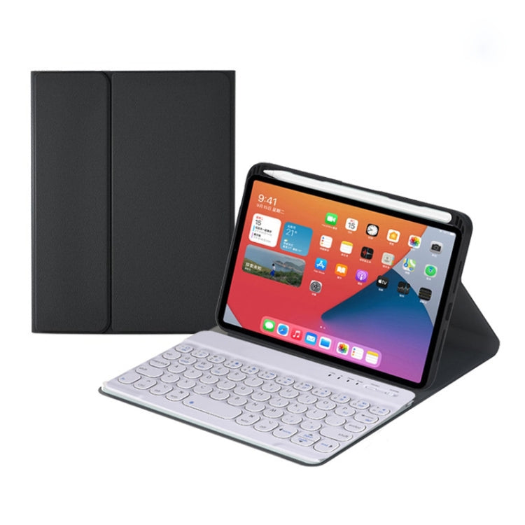 Étui en cuir HY006 pour iPad mini 6 avec clavier Bluetooth détachable et touches rondes, HY006