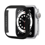 Coque de protection antichoc en PC avec film en verre trempé, Pour Apple Watch Series 9 / 8 / 7 41mm, Pour Apple Watch Series 9 / 8 / 7 45mm, Pour Apple Watch Series 8 / 7 41mm