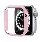 Coque de protection antichoc en PC avec film en verre trempé, Pour Apple Watch Series 9 / 8 / 7 41mm, Pour Apple Watch Series 9 / 8 / 7 45mm, Pour Apple Watch Series 8 / 7 41mm