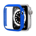 Coque de protection antichoc en PC avec film en verre trempé, Pour Apple Watch Series 9 / 8 / 7 41mm, Pour Apple Watch Series 9 / 8 / 7 45mm, Pour Apple Watch Series 8 / 7 41mm