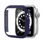 Coque de protection antichoc en PC avec film en verre trempé, Pour Apple Watch Series 9 / 8 / 7 41mm, Pour Apple Watch Series 9 / 8 / 7 45mm, Pour Apple Watch Series 8 / 7 41mm