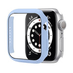 Coque de protection antichoc en PC avec film en verre trempé, Pour Apple Watch Series 9 / 8 / 7 41mm, Pour Apple Watch Series 9 / 8 / 7 45mm, Pour Apple Watch Series 8 / 7 41mm