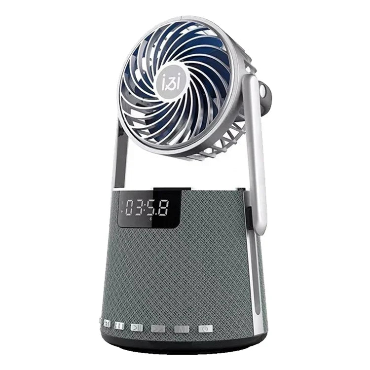 Haut-parleur double réveil Bluetooth sans fil SOAIY K8 avec petit ventilateur