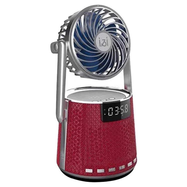 Haut-parleur double réveil Bluetooth sans fil SOAIY K8 avec petit ventilateur
