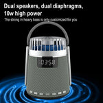 Haut-parleur double réveil Bluetooth sans fil SOAIY K8 avec petit ventilateur