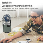 Haut-parleur double réveil Bluetooth sans fil SOAIY K8 avec petit ventilateur
