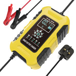 FOXSUR 10A 12V 7-segment Motorcycle / Car Smart Battery Charger, EU Plug, UK Plug, US Plug