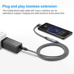 Câble d'extension de données USB-C / Type-C coudé 100W mâle à USB-C / Type-C femelle pleine fonction, 0,2 m, 0,5 m, 1 m, 1,5 m