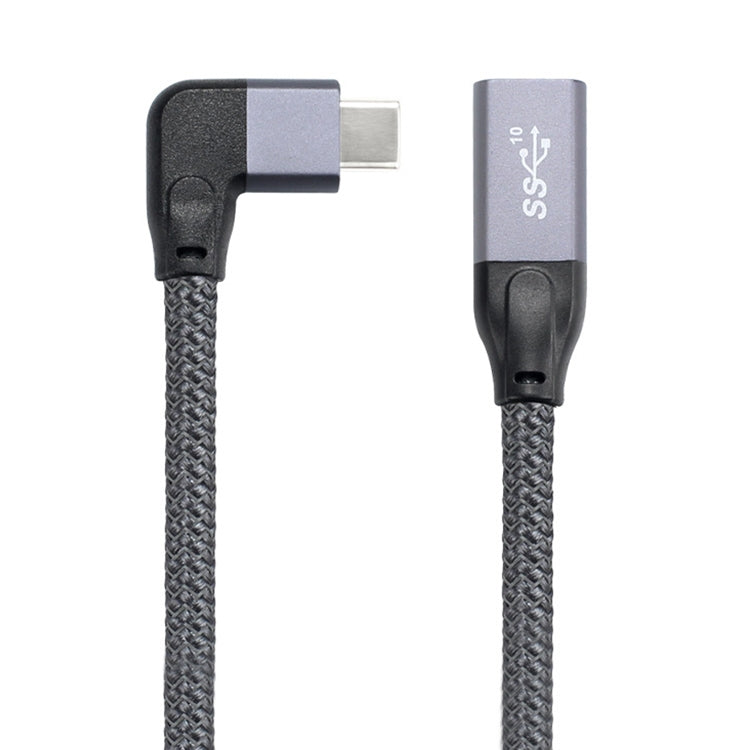 Câble d'extension de données USB-C / Type-C coudé 100W mâle à USB-C / Type-C femelle pleine fonction, 0,2 m, 0,5 m, 1 m, 1,5 m