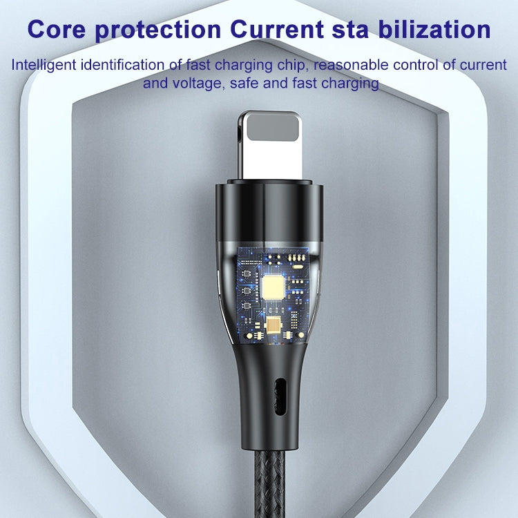 ADC-003 Câble de données tressé de charge rapide Type-C vers 8 broches PD, 1 m, 2 m