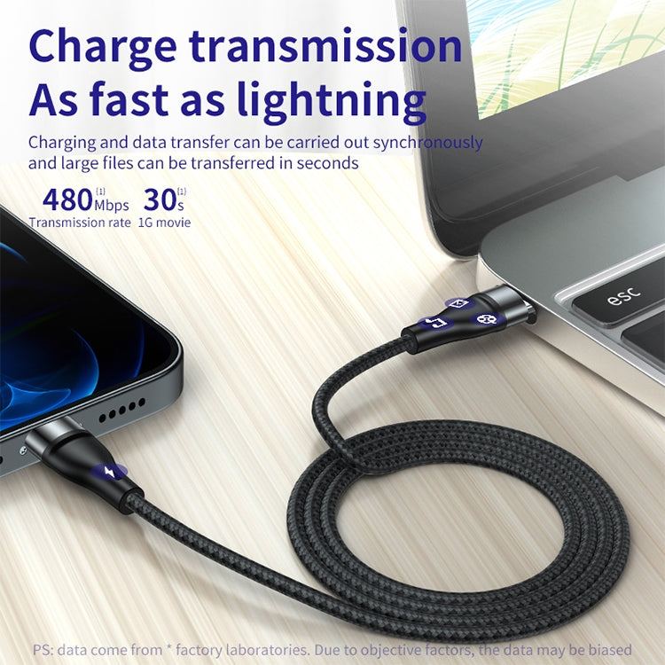 ADC-003 Câble de données tressé de charge rapide Type-C vers 8 broches PD, 1 m, 2 m