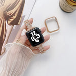 Bracelet de remplacement en métal Rhombus Full Diamond + boîtier pour Apple Watch Series, pour Apple Watch Series 6 / 5 / 4 / Watch SE 40mm, pour Apple Watch Series 6 / 5 / 4 / Watch SE 44mm, 3 & 2 & 1 42mm, 3 & 2 & 1 38mm
