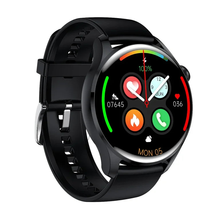 Montre connectée M103 avec écran couleur IPS de 1,35 pouce, étanche IP67, compatible avec le suivi du sommeil et de la fréquence cardiaque, les appels Bluetooth et la lecture de musique. Bracelet en silicone.