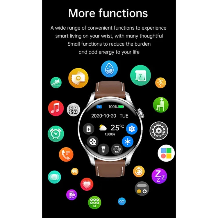 Montre connectée M103 avec écran couleur IPS de 1,35 pouce, étanche IP67, compatible avec le suivi du sommeil et de la fréquence cardiaque, les appels Bluetooth et la lecture de musique. Bracelet en silicone.