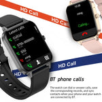 Montre connectée MX7 avec écran tactile IPS de 1,69 pouce, étanche IP68, compatible avec le suivi du sommeil, la surveillance de la fréquence cardiaque, les appels Bluetooth et la surveillance de la température corporelle.