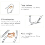 Bague ouverte femme Rose en argent sterling S925, Rose