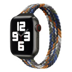 Bracelet de rechange en nylon tressé à boucle simple et taille fine pour Apple Watch Series, XS 130mm, XS 135mm, 7 41mm / 6&SE&5&4 40mm / 3&2&1 38mm