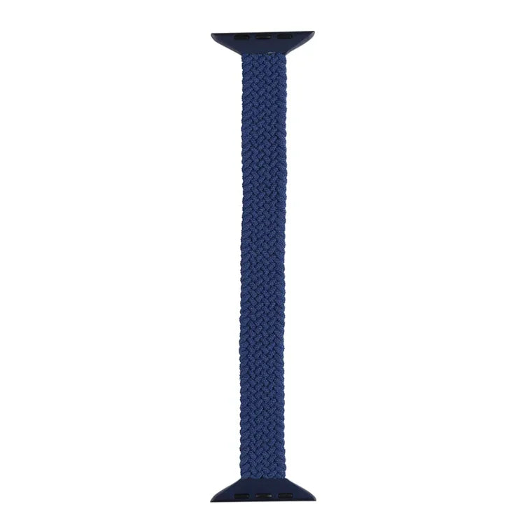 Bracelet de rechange en nylon tressé à boucle simple et taille fine pour Apple Watch Series, XS 130mm, XS 135mm, 7 41mm / 6&SE&5&4 40mm / 3&2&1 38mm