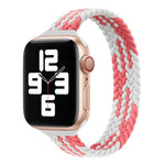 Bracelet de rechange en nylon tressé à boucle simple et taille fine pour Apple Watch Series, XS 130mm, XS 135mm, 7 41mm / 6&SE&5&4 40mm / 3&2&1 38mm