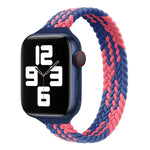 Bracelet de rechange en nylon tressé à boucle simple et taille fine pour Apple Watch Series, XS 130mm, XS 135mm, 7 41mm / 6&SE&5&4 40mm / 3&2&1 38mm