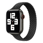 Bracelet de rechange en nylon tressé à boucle simple et taille fine pour Apple Watch Series, XS 130mm, XS 135mm, 7 41mm / 6&SE&5&4 40mm / 3&2&1 38mm