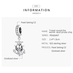 Pendentif Bateau Crâne Pirate en Argent Sterling S925, Accessoires DIY Bracelet Collier, Bateau Crâne Pirate