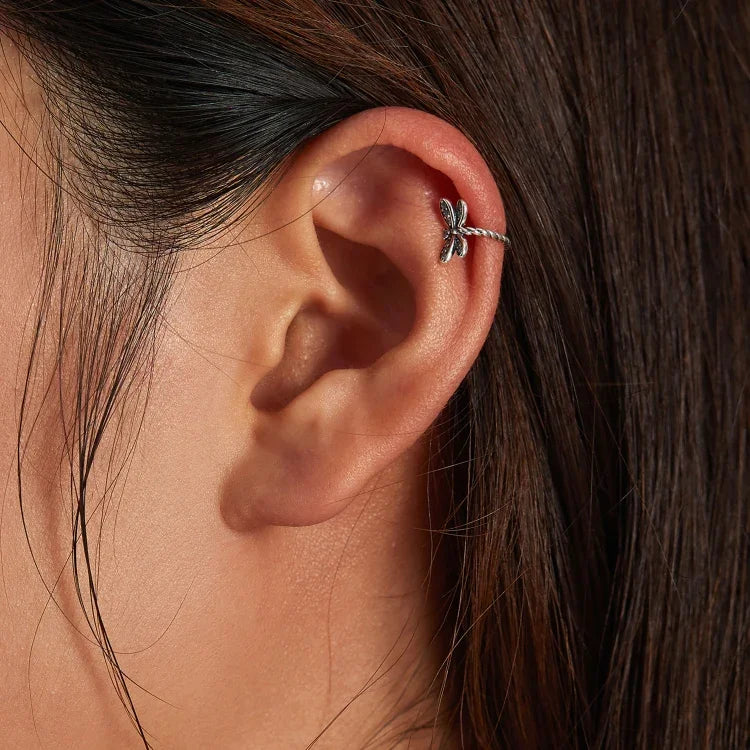 Boucles d'oreilles femme libellule exquises en argent sterling S925, Libellule