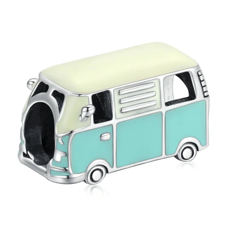 Accessoires pour bracelet et collier DIY en argent sterling S925, perles Mini Bus, Mini Bus