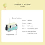 Accessoires pour bracelet et collier DIY en argent sterling S925, perles Mini Bus, Mini Bus
