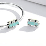 Accessoires pour bracelet et collier DIY en argent sterling S925, perles Mini Bus, Mini Bus