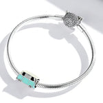 Accessoires pour bracelet et collier DIY en argent sterling S925, perles Mini Bus, Mini Bus
