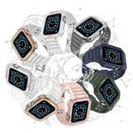 Bracelet de montre de remplacement intégré en silicone pour Apple Watch Series, pour Apple Watch Series 9&8&7 45mm / SE&6&5&4 44mm / 3&2&1 42mm