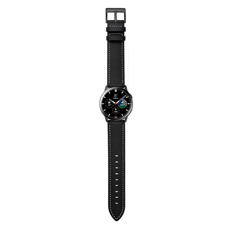 Bracelet de rechange en cuir, Pour Samsung Galaxy Watch 3 41mm, Pour Samsung Galaxy Watch 3 45mm, Pour Samsung Galaxy Watch 42mm, Pour Samsung Galaxy Watch 46mm