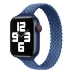 Bracelet de remplacement en nylon tressé à boucle unique taille mince pour Apple Watch Series 7 45 mm / 6&SE&5&4 44 mm / 3&2&1 42 mm, S 145 mm, M 155 mm, L 165 mm