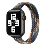 Bracelet de remplacement en nylon tressé à boucle unique taille mince pour Apple Watch Series 7 45 mm / 6&SE&5&4 44 mm / 3&2&1 42 mm, S 145 mm, M 155 mm, L 165 mm