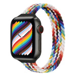 Bracelet de remplacement en nylon tressé à boucle unique taille mince pour Apple Watch Series 7 45 mm / 6&SE&5&4 44 mm / 3&2&1 42 mm, S 145 mm, M 155 mm, L 165 mm