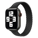 Bracelet de remplacement en nylon tressé à boucle unique taille mince pour Apple Watch Series 7 45 mm / 6&SE&5&4 44 mm / 3&2&1 42 mm, S 145 mm, M 155 mm, L 165 mm