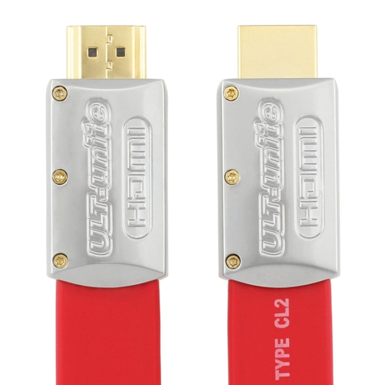Câble plat HDMI 4K Ultra HD plaqué or ULT-unite, 1 m, 1,5 m, 2 m, 3 m, 5 m, 6 m, 8 m, 10 m, 12 m, 15 m, 16 m, 17 m, 18 m, 20 m