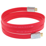 Câble plat HDMI 4K Ultra HD plaqué or ULT-unite, 1 m, 1,5 m, 2 m, 3 m, 5 m, 6 m, 8 m, 10 m, 12 m, 15 m, 16 m, 17 m, 18 m, 20 m
