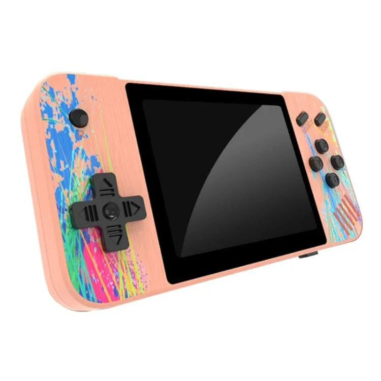 Console de jeu portable G3 Macaron avec écran de 3,5 pouces, 800 jeux intégrés, mode solo (rose, gris, vert, bleu).