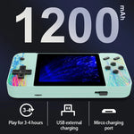 Console de jeu portable G3 Macaron avec écran de 3,5 pouces, 800 jeux intégrés, mode solo (rose, gris, vert, bleu).