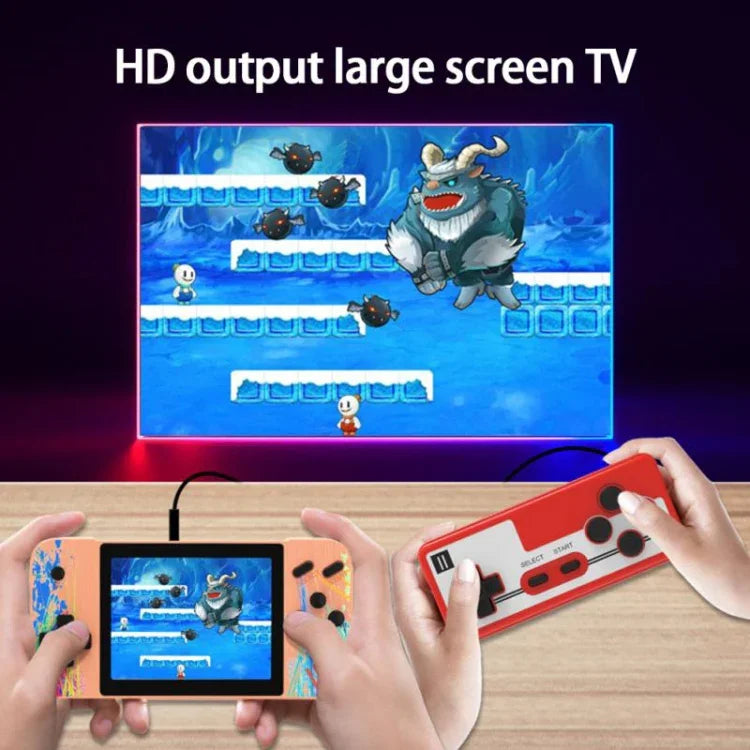Console de jeu portable G3 Macaron avec écran de 3,5 pouces, 800 jeux intégrés, mode solo (rose, gris, vert, bleu).