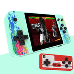 Console de jeu portable G3 Macaron avec écran de 3,5 pouces pour deux joueurs, 800 jeux intégrés, disponible en rose, gris, vert et bleu.