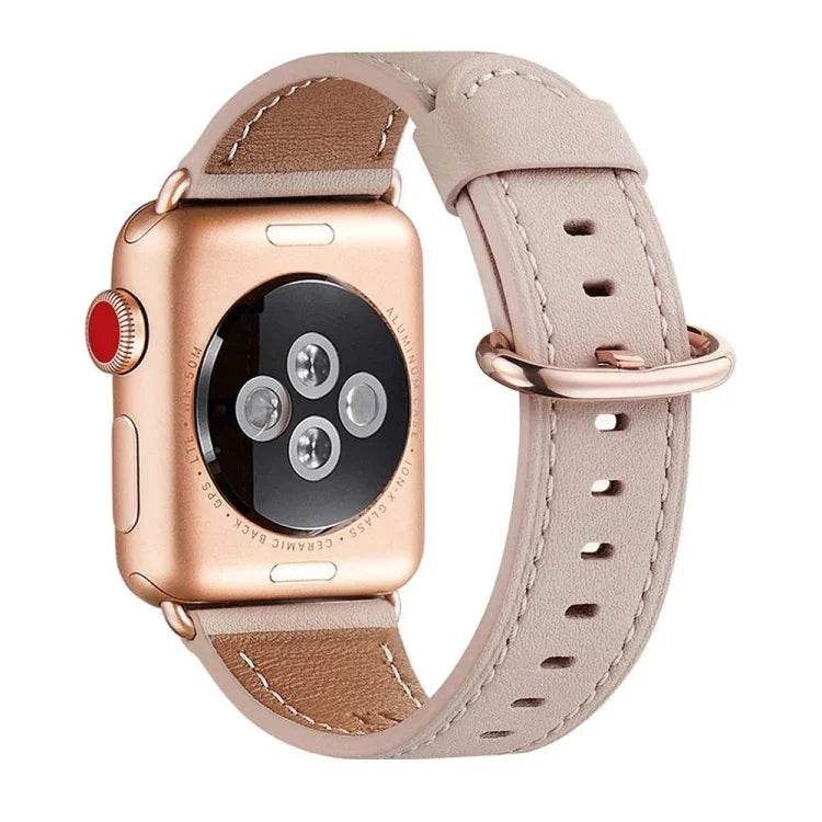 Bracelet de rechange en cuir à boucle classique pour Apple Watch Series, 7 41mm / 6&SE&5&4 40mm / 3&2&1 38mm, 7 45mm / 6&SE&5&4 44mm / 3&2&1 42mm