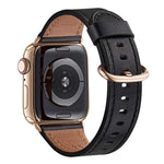 Bracelet de rechange en cuir à boucle classique pour Apple Watch Series, 7 41mm / 6&SE&5&4 40mm / 3&2&1 38mm, 7 45mm / 6&SE&5&4 44mm / 3&2&1 42mm