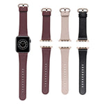 Bracelet de rechange en cuir à boucle classique pour Apple Watch Series, 7 41mm / 6&SE&5&4 40mm / 3&2&1 38mm, 7 45mm / 6&SE&5&4 44mm / 3&2&1 42mm