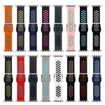 Bracelet de rechange en silicone pour Apple Watch Series, 7 41mm / 6&SE&5&4 40mm / 3&2&1 38mm, 7 45mm / 6&SE&5&4 44mm / 3&2&1 42mm