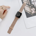 Bracelet de montre de remplacement en acier droit à boucle en V pour Apple Watch Series, 7 41mm / 6&SE&5&4 40mm / 3&2&1 38mm, 7 45mm / 6&SE&5&4 44mm / 3&2&1 42mm