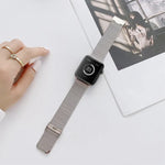 Bracelet de montre de remplacement en acier droit à boucle en V pour Apple Watch Series, 7 41mm / 6&SE&5&4 40mm / 3&2&1 38mm, 7 45mm / 6&SE&5&4 44mm / 3&2&1 42mm