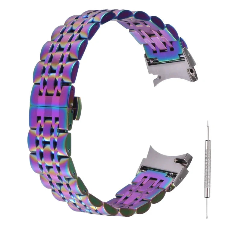Bracelet de montre de remplacement en acier inoxydable à sept billes, pour Samsung Galaxy Watch4 40 mm/44 mm